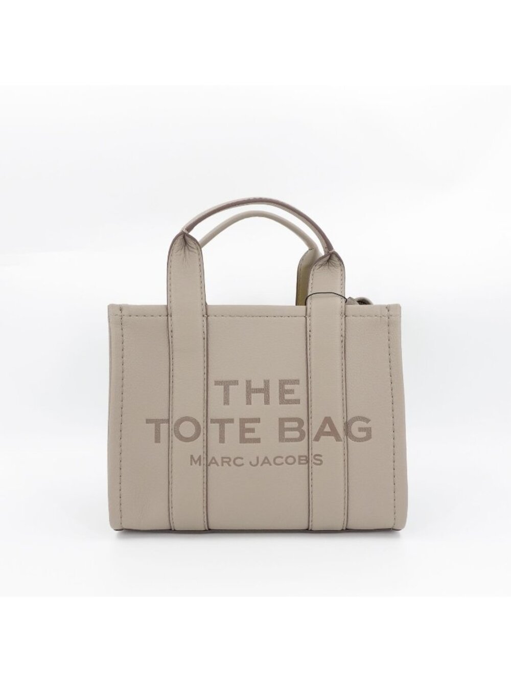 Marc Jacobs Women's The Leather Small Tote Handbag Cement Gray OS